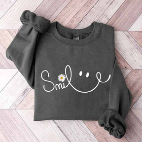 Cute Fall Daisy Smile Sweatshirt