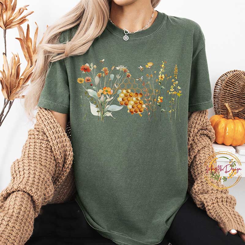 Honey Bee Wildflowers T-Shirt