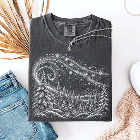 Vintage Winter Forest Trees T-Shirt