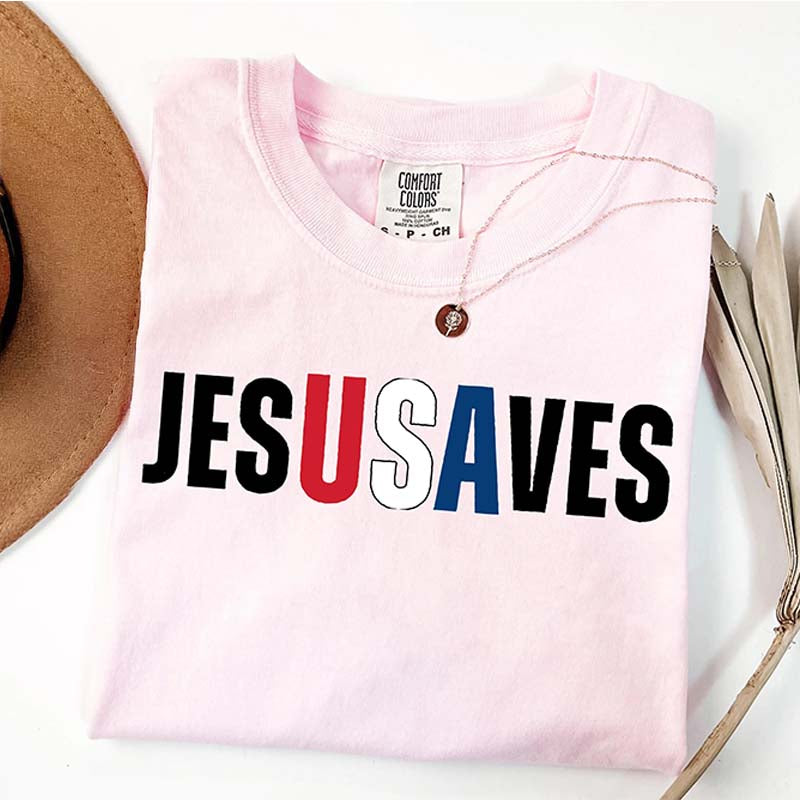 Comfort Colors Jesus Saves USA T-shirt