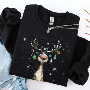 Vintage Reindeer Cute Christmas Sweatshirt