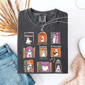 Too Cozy To Haunt Ghost Window T-Shirt
