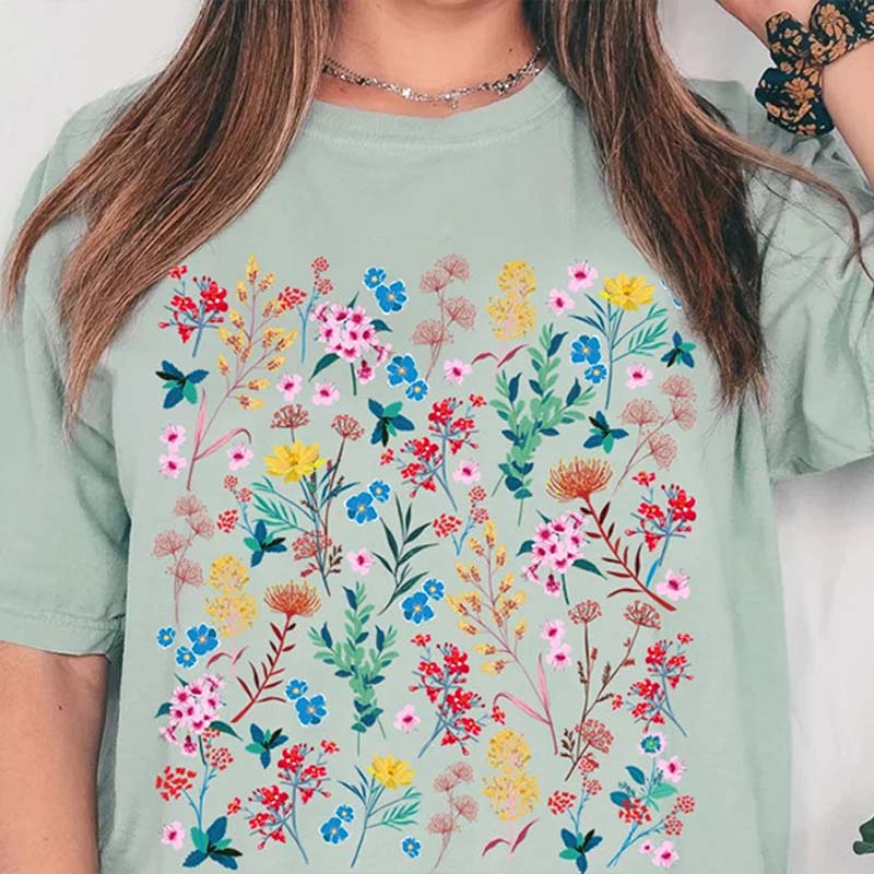 Wildflower Rainbow Floral Best Friend T-Shirt