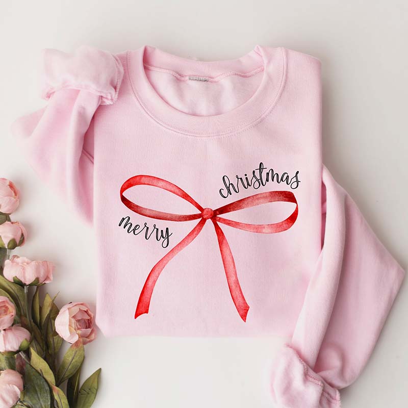 Merry Christmas Bow Sweatshirt