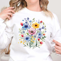 Blue Wildflower Inspirational Sweatshirt