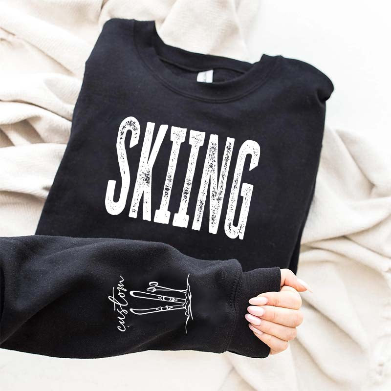 Personalized Skiing Adult Trip Sweatshirt