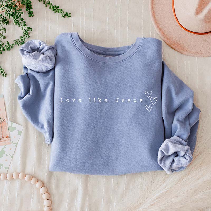 Love Like Jesus Faith Lightweight Sweatshirt