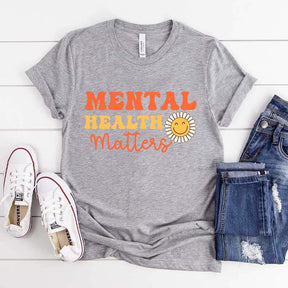 Mental Health Matters Psychologist Sunflower T-Shirt