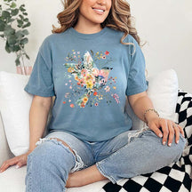 Boho Birdie Summer Flower T-Shirt