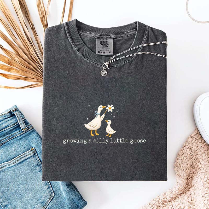 Growing A Silly Little Goose Pregnancy Announcement T-shirt