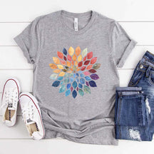 Floral Mandala Yoga Leaves T-Shirt