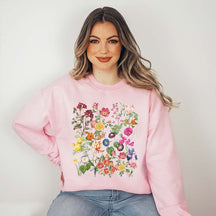 Cottagecore Comfort Colors Vintage Flowers Sweatshirt