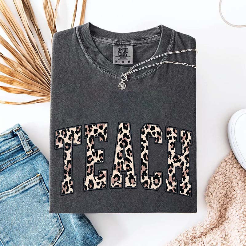 Comfort Colors Leopard Teacher T-Shirt