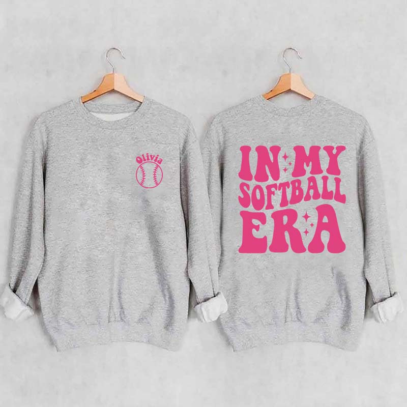 Personalized In My Softball Era Sweatshirt