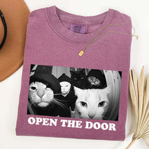 Funny Cat Gang Open The Door T-Shirt