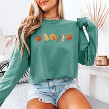 Long Sleeve Fall Autumn Leaves Sweatshirt