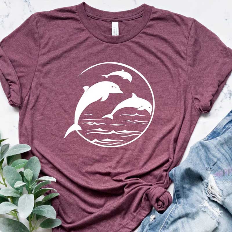 Retro Vintage Dolphin Lover T-Shirt
