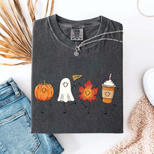 Happy Fall Doodle Smiling Spooky T-Shirt