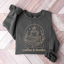 Cute Coffee & Books Club Sweatshirt