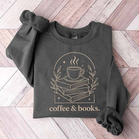 Cute Coffee & Books Club Sweatshirt