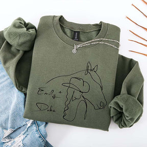 Custom Horse Present Equestrian Sweatshirt