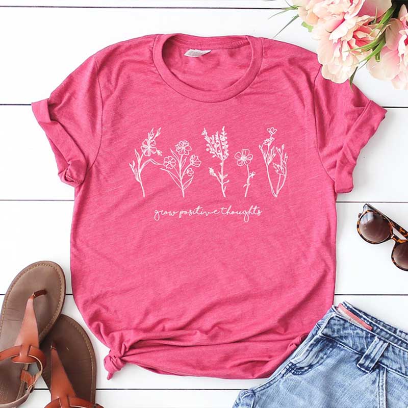 Grow Positive Thoughts Kindness Plant T-Shirt