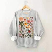 Colorful Wildflower Nursery Botanical Sweatshirt