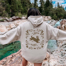 Cute Cottagecore Rabbit Floral Hoodie
