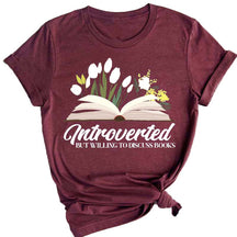 Introverted But Willing To Discuss Book T-Shirt