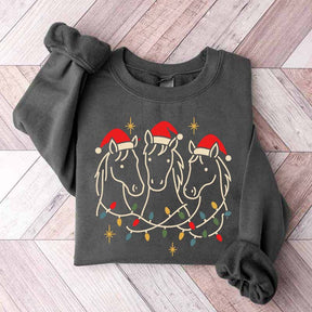 Horse Christmas Holiday Horse Sweatshirt