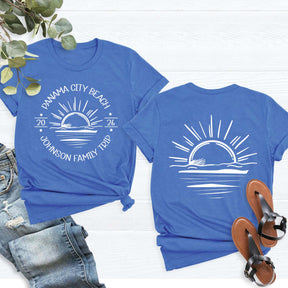 Custom Sun Family Beach Vacation T-Shirt
