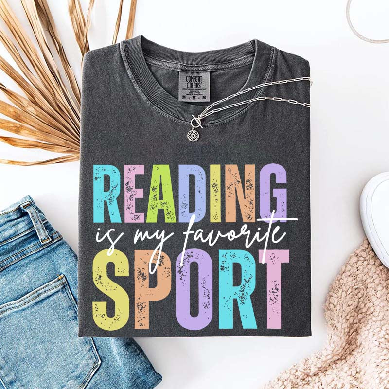 Reading is my Favorite Sport Literary Girl T-Shirt
