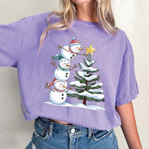 Christmas Snowman Tree T-Shirt