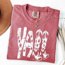 Comfort Colors Y¡¯all Western Boots and Stars T-Shirt