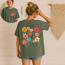 Botanical Daisy Lover Retro Floral T-Shirt