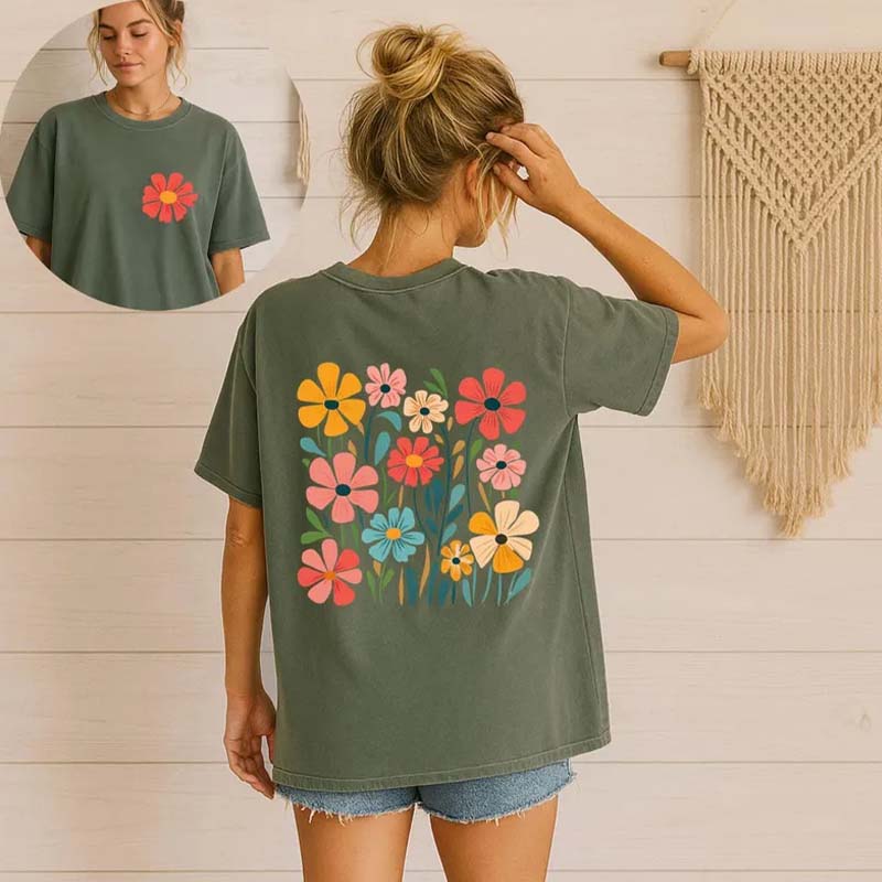 Botanical Daisy Lover Retro Floral T-Shirt