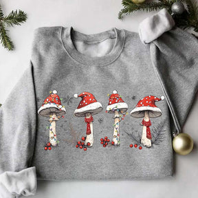 Christmas Mushroom Hippie Holiday Sweatshirt