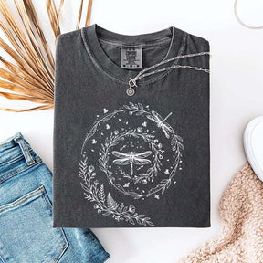 Cute Wildflowers Dragonfly Nature T-Shirt