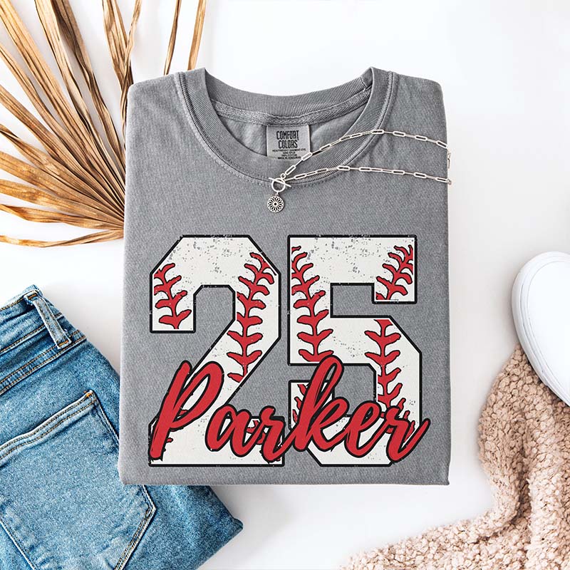 Custom Baseball Name and Number Aunt T-Shirt