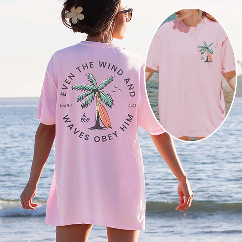 Beachy Backprint Bible Verse T-Shirt