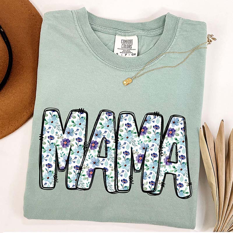 Vintage Floral Mama Mothers Day T-Shirt