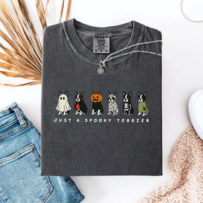 Spooky Boston Terrier Halloween T-Shirt