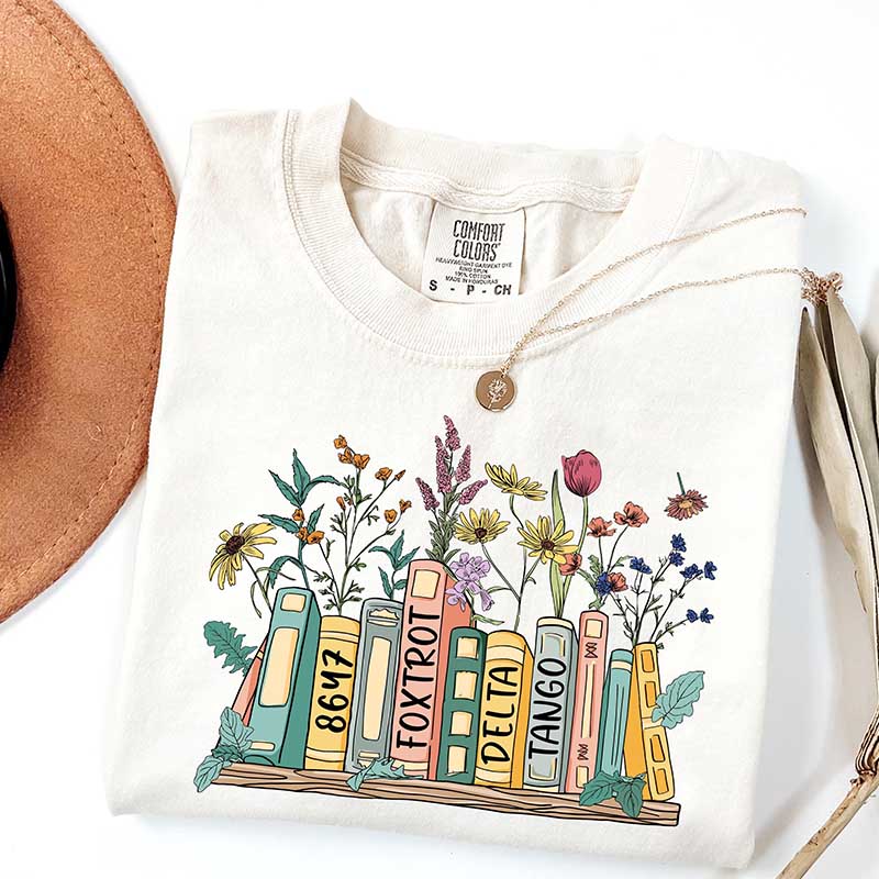 Comfort Colors Subtle Anti Trump Book Floral T-Shirt
