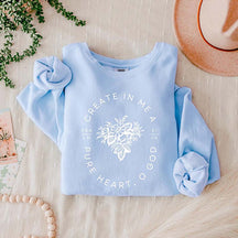 Create in me a pure heart Psalm Midweight Vintage Sweatshirt