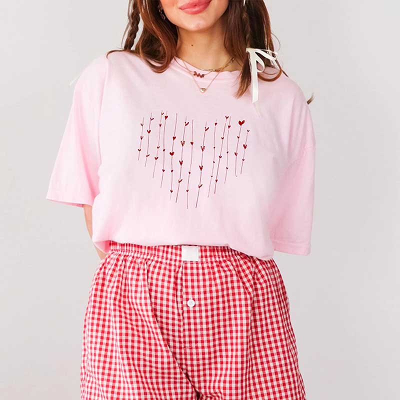 Cute  Comfort Colors Hearts T-Shirt