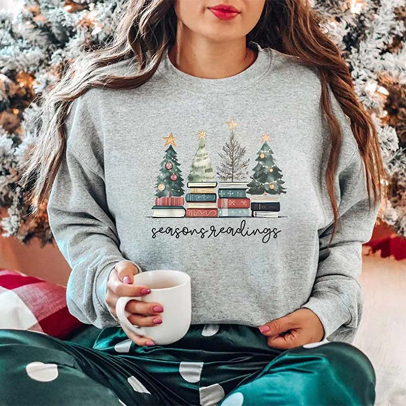 Seasons Readings Book Tree Sweatshirt