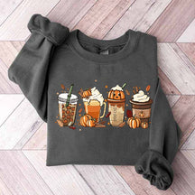 Cute Pumpkin Spice Fall Coffee Sweatshirt