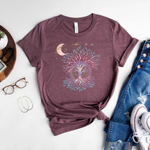 Yoga Phases Of The Moon Tree Of Life T-Shirt