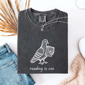 English Teacher Pigeon Reading T-Shirt