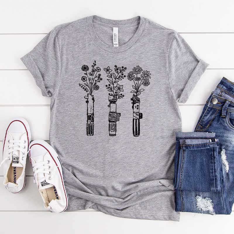 Floral Lightsaber Star Wars T-Shirt